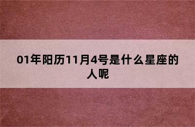 01年阳历11月4号是什么星座的人呢