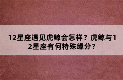 12星座遇见虎鲸会怎样？虎鲸与12星座有何特殊缘分？