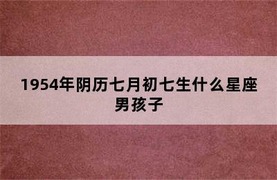 1954年阴历七月初七生什么星座男孩子