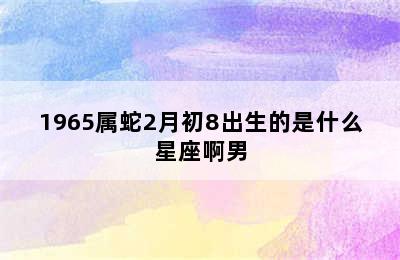 1965属蛇2月初8出生的是什么星座啊男