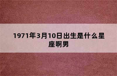 1971年3月10日出生是什么星座啊男