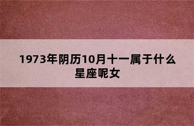 1973年阴历10月十一属于什么星座呢女