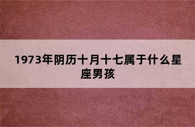 1973年阴历十月十七属于什么星座男孩