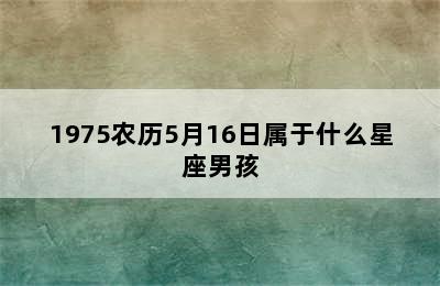 1975农历5月16日属于什么星座男孩