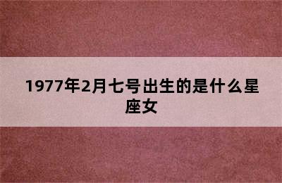 1977年2月七号出生的是什么星座女