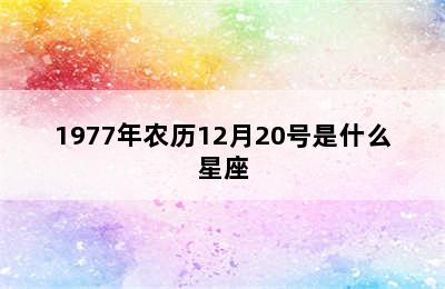 1977年农历12月20号是什么星座