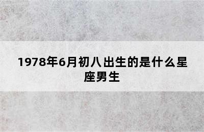 1978年6月初八出生的是什么星座男生