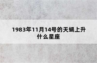 1983年11月14号的天蝎上升什么星座