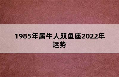 1985年属牛人双鱼座2022年运势