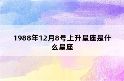 1988年12月8号上升星座是什么星座