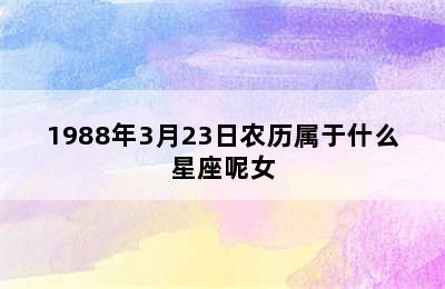 1988年3月23日农历属于什么星座呢女