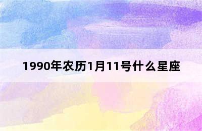 1990年农历1月11号什么星座