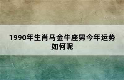 1990年生肖马金牛座男今年运势如何呢