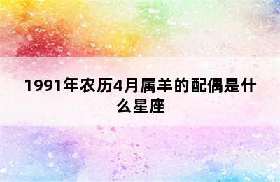 1991年农历4月属羊的配偶是什么星座