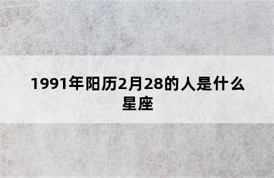 1991年阳历2月28的人是什么星座