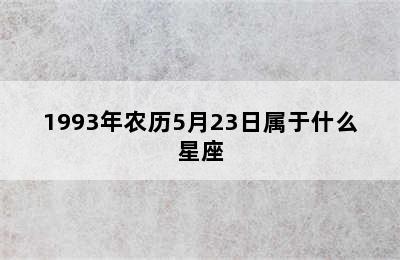 1993年农历5月23日属于什么星座