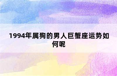 1994年属狗的男人巨蟹座运势如何呢