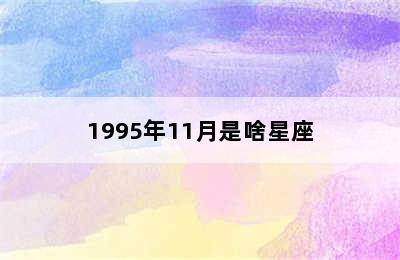 1995年11月是啥星座