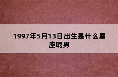 1997年5月13日出生是什么星座呢男