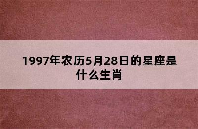 1997年农历5月28日的星座是什么生肖