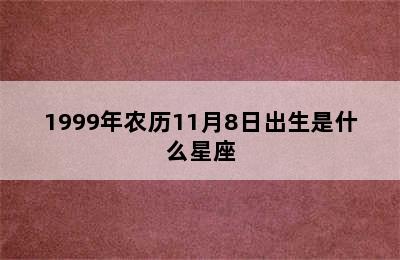 1999年农历11月8日出生是什么星座