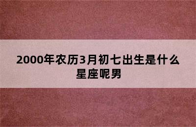 2000年农历3月初七出生是什么星座呢男