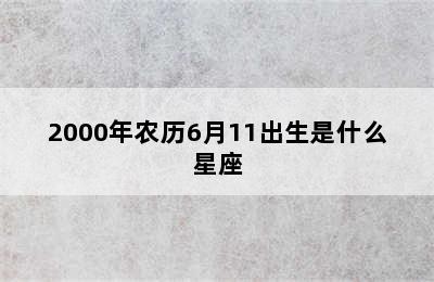 2000年农历6月11出生是什么星座