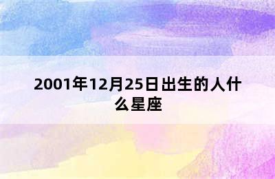 2001年12月25日出生的人什么星座