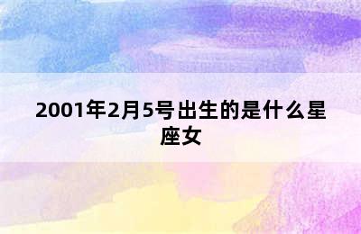 2001年2月5号出生的是什么星座女