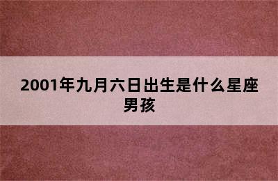 2001年九月六日出生是什么星座男孩