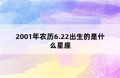 2001年农历6.22出生的是什么星座