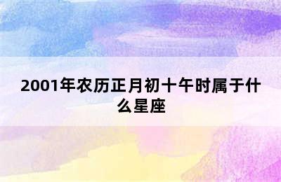 2001年农历正月初十午时属于什么星座