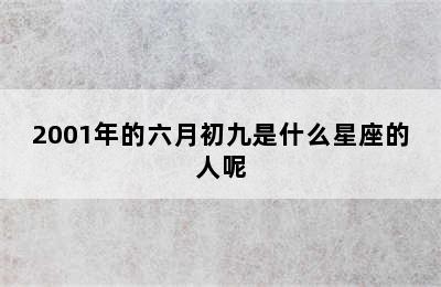 2001年的六月初九是什么星座的人呢