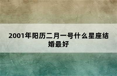 2001年阳历二月一号什么星座结婚最好