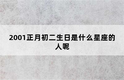 2001正月初二生日是什么星座的人呢