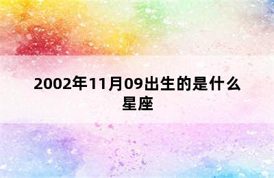 2002年11月09出生的是什么星座