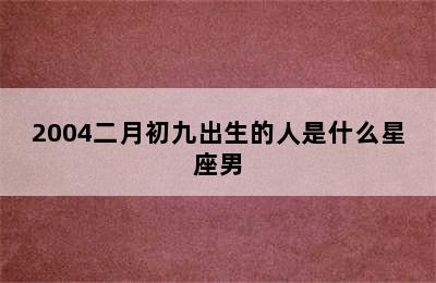 2004二月初九出生的人是什么星座男