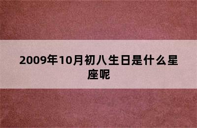 2009年10月初八生日是什么星座呢