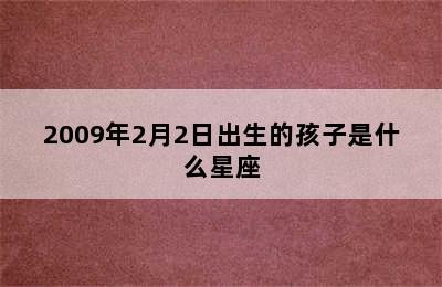 2009年2月2日出生的孩子是什么星座