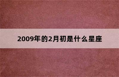 2009年的2月初是什么星座