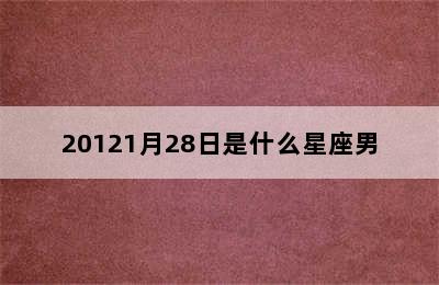 20121月28日是什么星座男