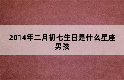 2014年二月初七生日是什么星座男孩