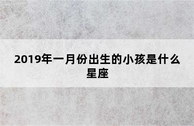 2019年一月份出生的小孩是什么星座