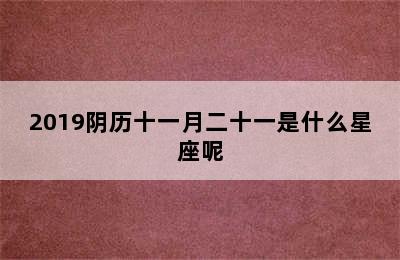 2019阴历十一月二十一是什么星座呢