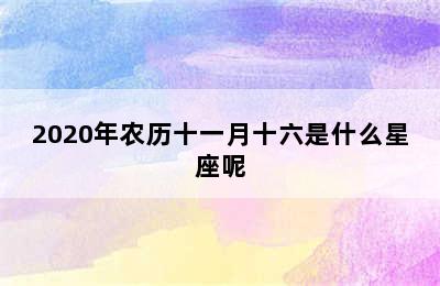 2020年农历十一月十六是什么星座呢