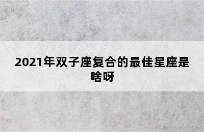 2021年双子座复合的最佳星座是啥呀