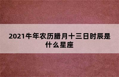 2021牛年农历腊月十三日时辰是什么星座