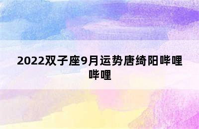 2022双子座9月运势唐绮阳哔哩哔哩