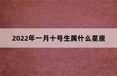 2022年一月十号生属什么星座