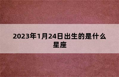 2023年1月24日出生的是什么星座